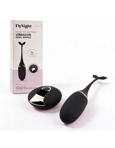 Vibrador dual whale negro / c9005 | Fly night | Vibradores