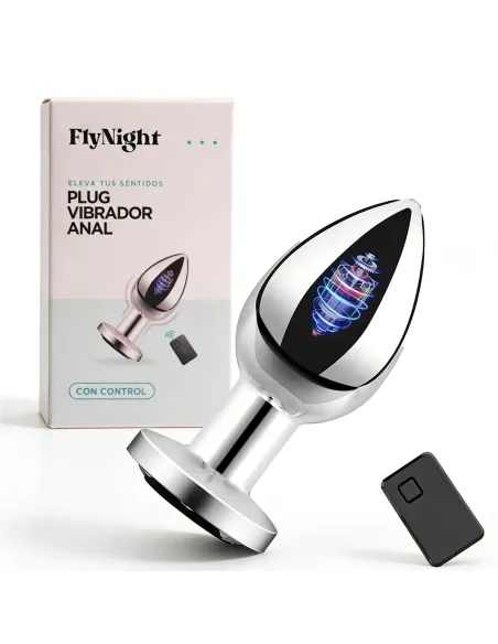 Plug vibrador anal plateado / c9031 | Fly night | Vibradores