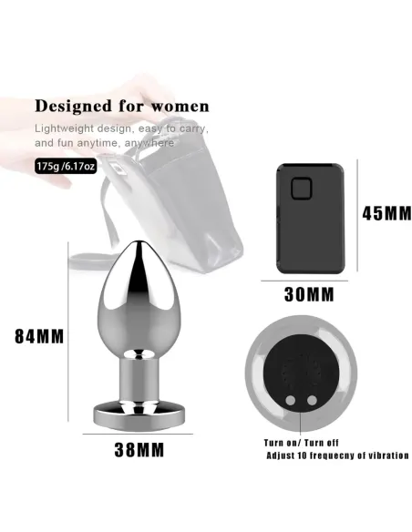 Plug vibrador anal plateado / c9031 | Fly night | Vibradores