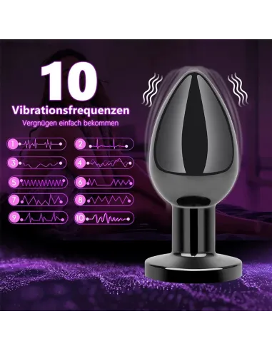 Plug vibrador anal plateado / c9031 | Fly night | Vibradores