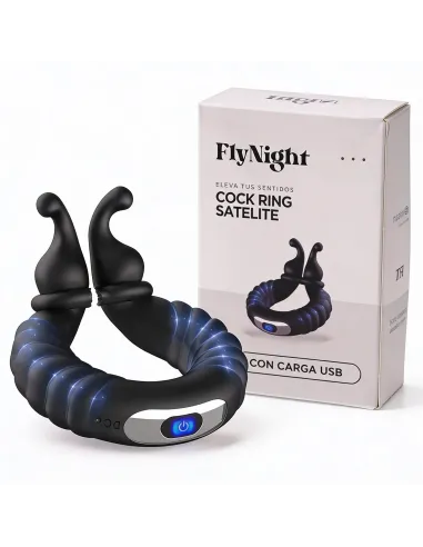 Cock ring satelite negro / c9033 | Fly night | Anillos
