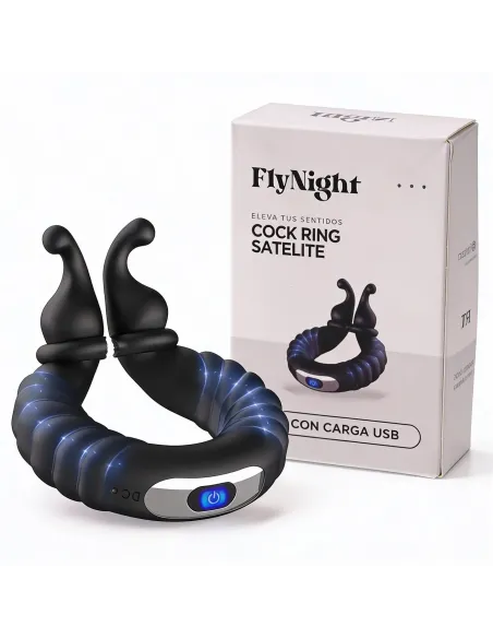 Cock ring satelite negro / c9033 | Fly night | Anillos