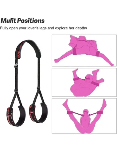 Love swing bandage negro con detalles rojos / c9021 | Fly night | Esposas