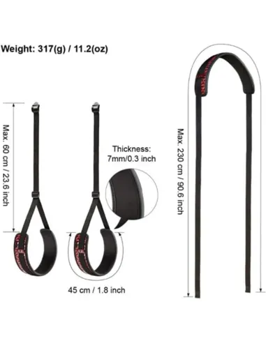 Love swing bandage negro con detalles rojos / c9021 | Fly night | Esposas