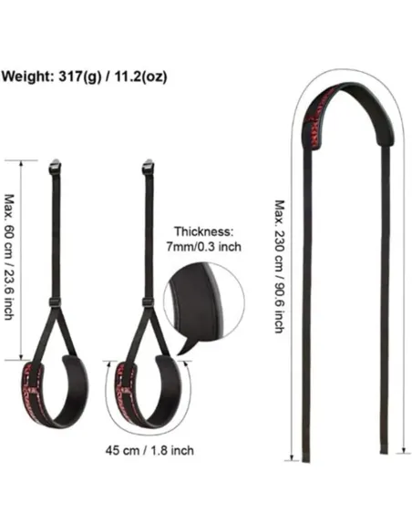 Love swing bandage negro con detalles rojos / c9021 | Fly night | Esposas