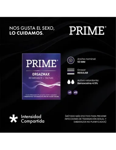 Preservativos orgazmax 12 x 3 | Prime | Preservativos