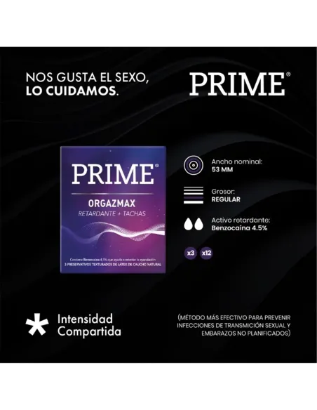 Preservativos orgazmax 12 x 3 | Prime | Preservativos