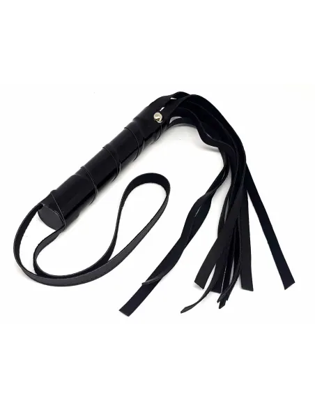 Latigo mediano - largo total 40cm - diametro 2,5cm - eco-cuero negro | Infarta fetish | Látigos y palmetas