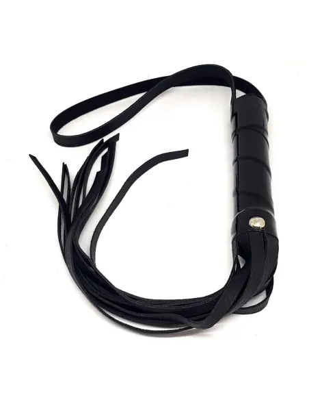Latigo mediano - largo total 40cm - diametro 2,5cm - eco-cuero negro | Infarta fetish | Látigos y palmetas