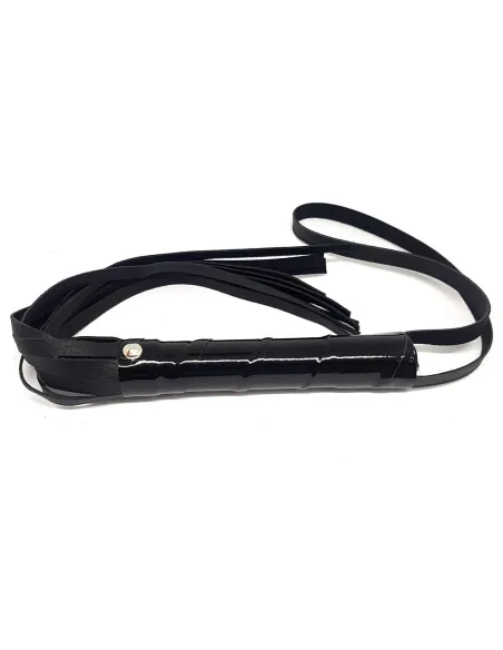Latigo mediano - largo total 40cm - diametro 2,5cm - eco-cuero negro | Infarta fetish | Látigos y palmetas