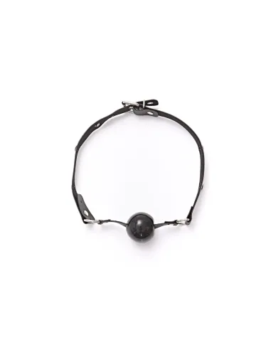 Mordaza bola negra eco cuero y tachas negras | Infarta fetish | Mordazas