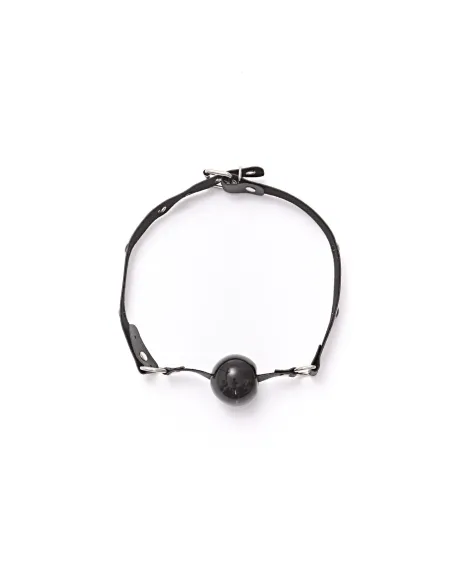 Mordaza bola negra eco cuero y tachas negras | Infarta fetish | Mordazas