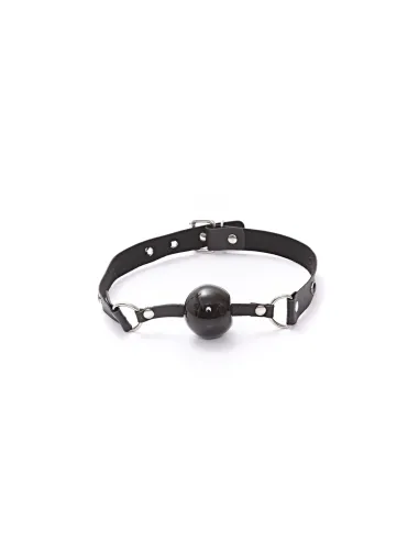 Mordaza bola negra eco cuero y tachas negras | Infarta fetish | Mordazas