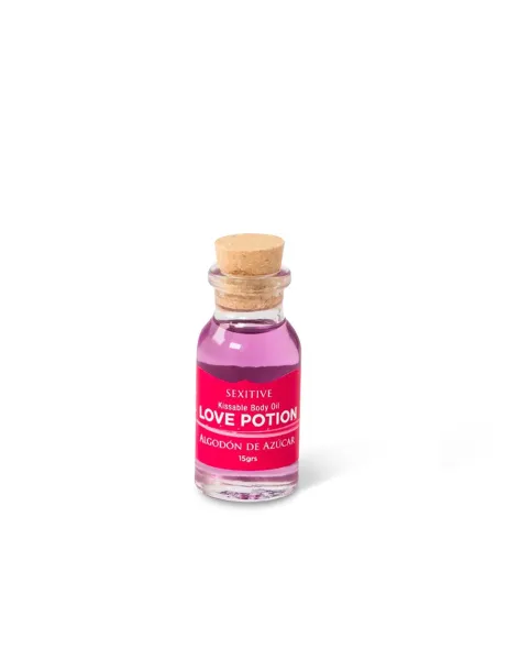 Mini aceite comestible love potion algodón de azúcar 15ml | Sexitive | Comestibles