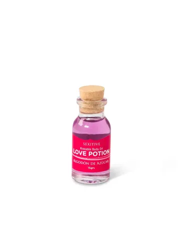 Mini aceite comestible love potion algodón de azúcar 15ml | Sexitive | Comestibles
