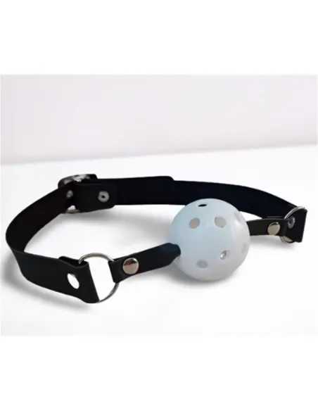 Mordaza bola hueca blanca | Infarta fetish | Mordazas