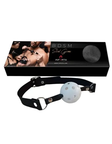 Mordaza bola hueca blanca | Infarta fetish | Mordazas