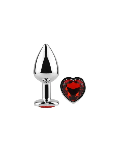 Anal plug heart love metal medium red | Infarta toys | Plugs