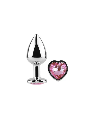 Anal plug heart love metal medium pink | Infarta toys | Plugs