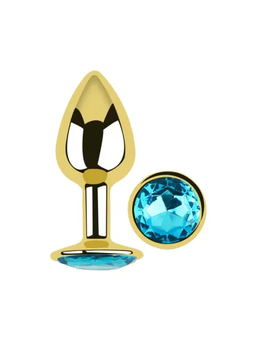 Anal plug eros gold metal small lightblue | Infarta toys | Plugs