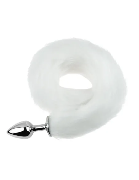 Anal plug tail metal small white | Infarta toys | Plugs