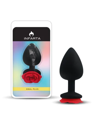 Anal plug flower silicone small red | Infarta toys | Plugs
