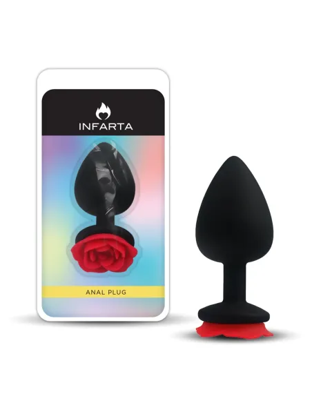 Anal plug flower silicone small red | Infarta toys | Plugs