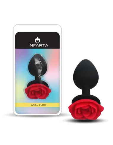 Anal plug flower silicone medium red | Infarta toys | Plugs