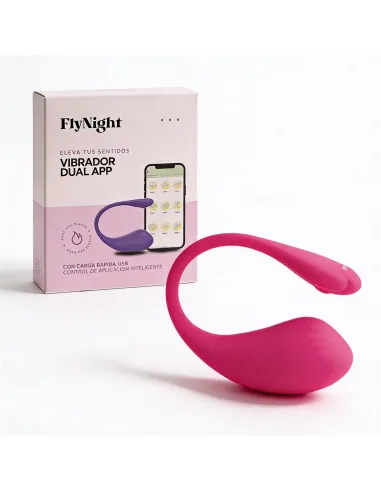 Vibrador dual app rosa / c9001 | Fly night | Vibradores