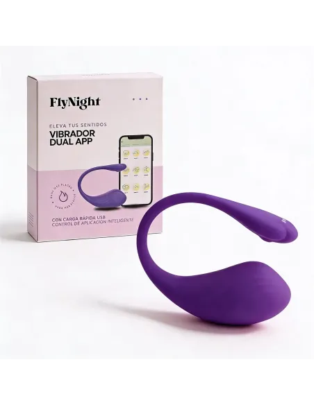 Vibrador dual app violeta / c9001 | Fly night | Vibradores