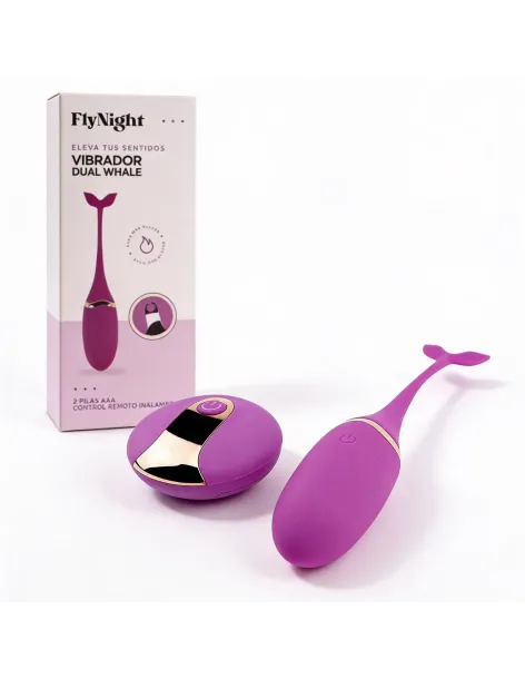 Vibrador dual whale violeta / c9005 | Fly night | Vibradores