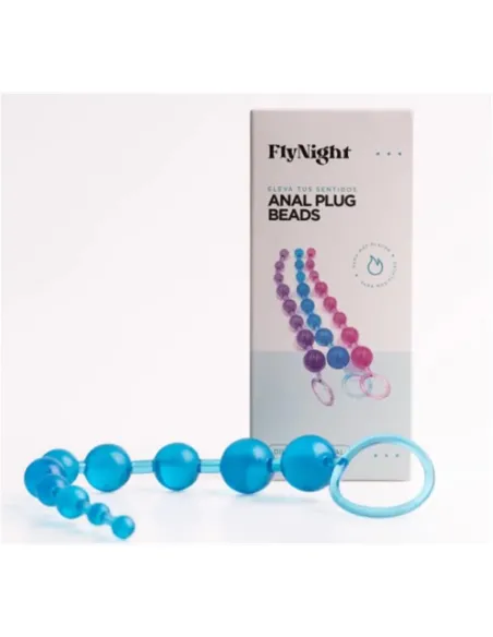 Anal plug beads azul / c9029 | Fly night | Varitas y bolas