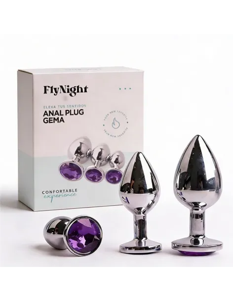Anal plug gema violeta / c9030 | Fly night | Plugs