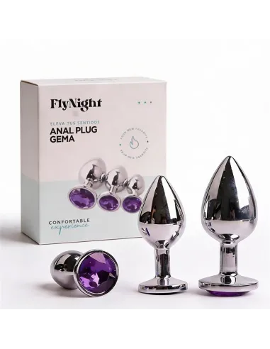 Anal plug gema violeta / c9030 | Fly night | Plugs