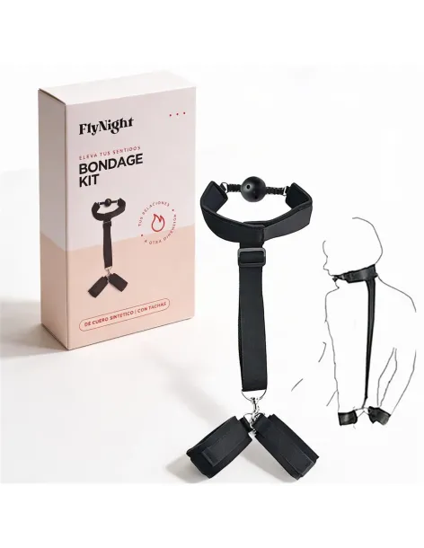 Bondage kit negro / c9018 | Fly night | Accesorios y outfits
