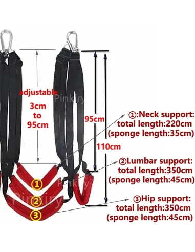 Love swing negro con rojo / c9020 | Fly night | Sogas y amarres