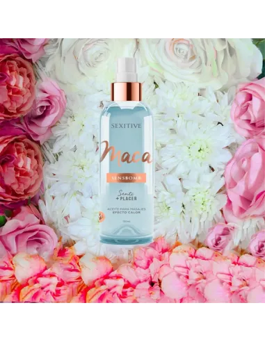 Aceite para masajes efecto calor - maca - 130 ml | Sexitive | Corporales