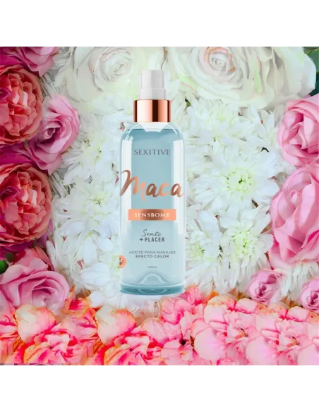 Aceite para masajes efecto calor - maca - 130 ml | Sexitive | Corporales