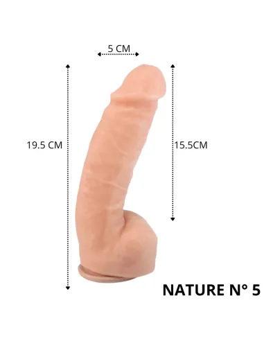 Nature nude n 5 - 19.5 x 5 cm - introducibles 15.5cm - | Caiman | Dildos macizos