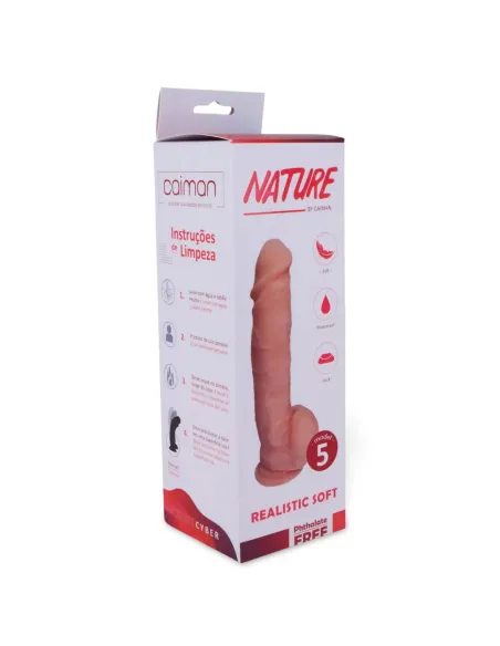 Nature nude n 5 - 19.5 x 5 cm - introducibles 15.5cm - | Caiman | Dildos macizos