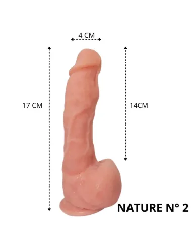 Nature nude n 2 - 17 x 4 cm - introducibles 14cm - | Caiman | Strap on - cinturones