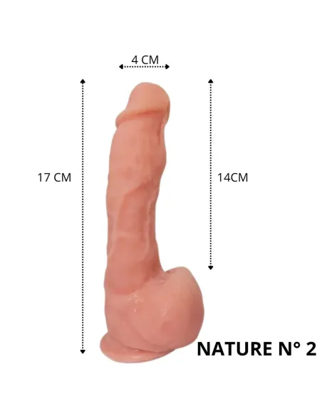 Nature nude n 2 - 17 x 4 cm - introducibles 14cm - | Caiman | Strap on - cinturones
