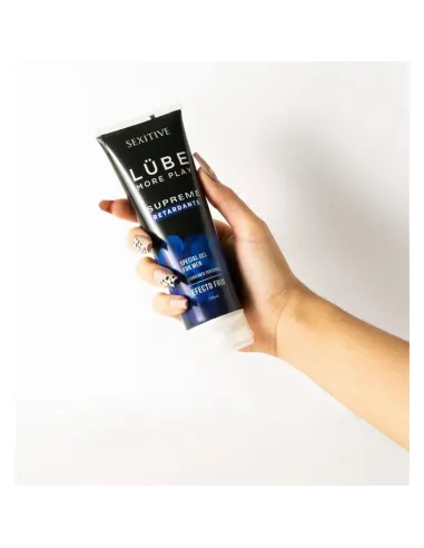 Gel lubricante lube supreme retardante 130ml | Sexitive | Efecto frio