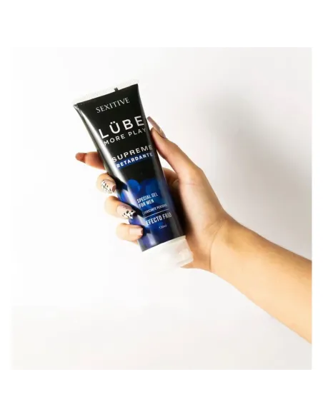 Gel lubricante lube supreme retardante 130ml | Sexitive | Efecto frio