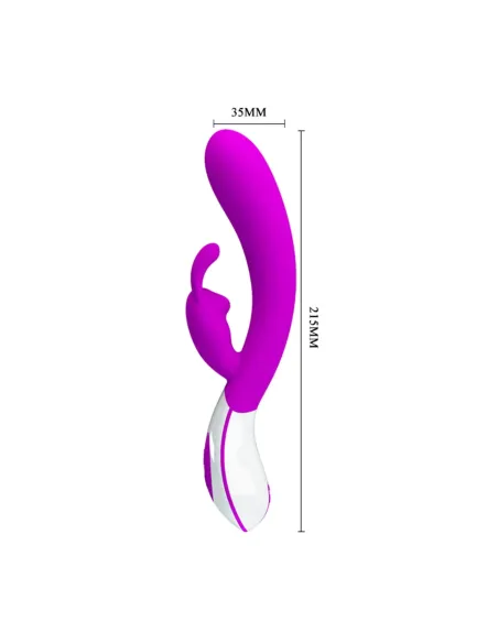 Vibrador harlan recargable 12 funciones usb 21cm x 3cm | Pretty love | Punto g