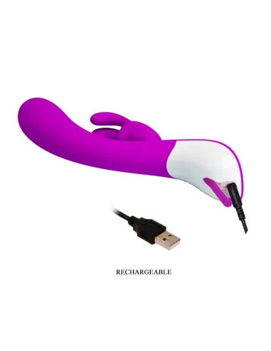 Vibrador harlan recargable 12 funciones usb 21cm x 3cm | Pretty love | Punto g