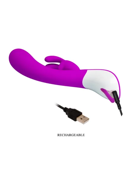 Vibrador harlan recargable 12 funciones usb 21cm x 3cm | Pretty love | Punto g