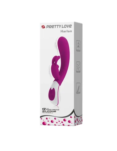 Vibrador harlan recargable 12 funciones usb 21cm x 3cm | Pretty love | Punto g