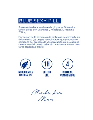 Blue sexy pill | Sexitive | Capsulas potenciadoras