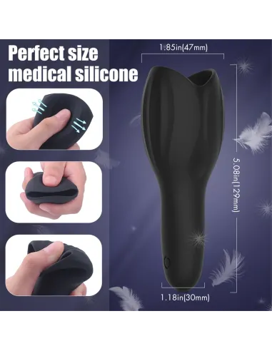 Masturbador woodblock - recargable - 10 funciones - silicona | S-hande | Masturbadores